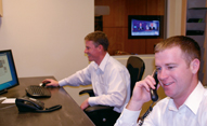 DFS employee speaking with a pilot
